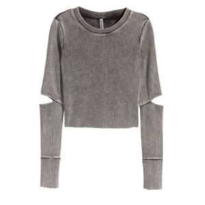 H&M Cropped Long Sleeve Top